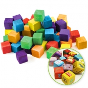 Cubes en bois  bricoler- 36 morceaux
