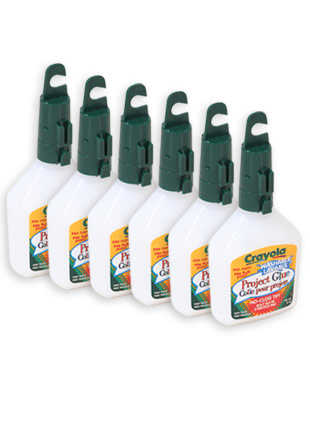 Colle Crayola lavable<br>Ensemble de 6 bouteilles