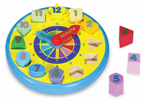 Wooden Shape Sorting Clock