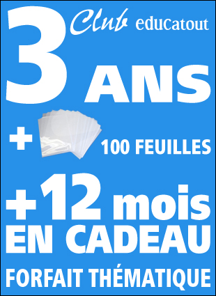 Club educatout forfait th�matique 3 ans +  1an gratuit+100 feuil