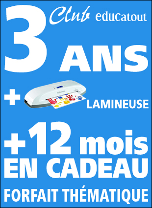 Club educatout forfait th�matique 3 ans+1an gratuit+lamineuse