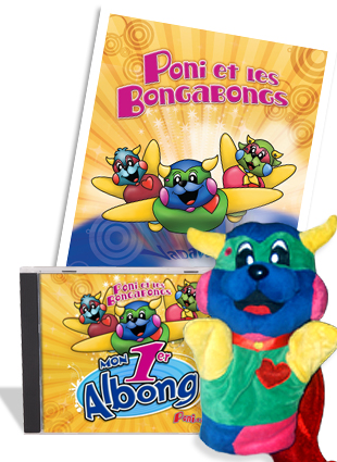 Ensemble CD et Marionnette de Poni + Affiche Gratuite