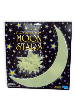 Lune et �toiles luisantes dans l�obscurit�