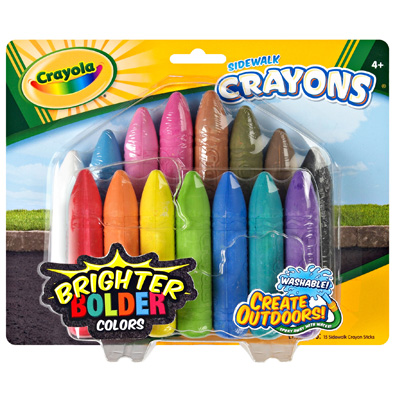 15 craies pour trottoir crayola