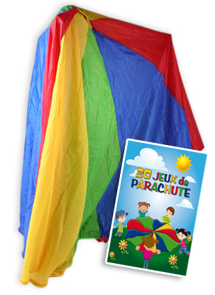 Parachute 10 pieds +sac de rangement<br> cahier jeux gratuit