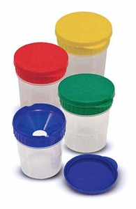 4 Gobelets pour gouache anti-fuites