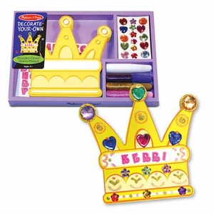 Decorate-Your-Own Wooden Crown Name Plaque