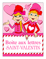 Affiche boite aux lettres-Les lutins de la Saint Valentin Affiche boite aux lettres-Les lutins de la Saint Valentin