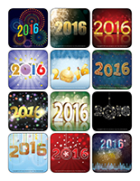 Autocollants-Bonne année 2016 Autocollants-Bonne année 2016