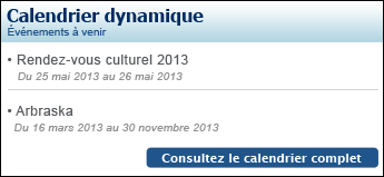 Calendrier dynamique