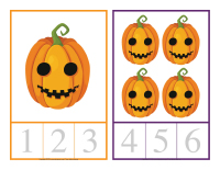 Carte à compter-L'Halloween-4 Carte à compter-L'Halloween-4