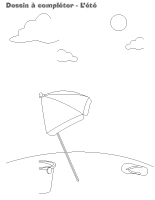 Dessin à complèter - L'été Dessin à complèter - L'été