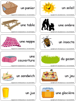 &Eacute;tiquettes-mots - Piqueniques