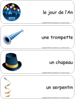 Étiquettes-mots géants-Bonne Année Étiquettes-mots géants-Bonne Année