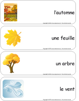 Étiquettes-mots géants-L'automne Étiquettes-mots géants-L'automne