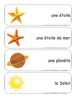 &Eacute;tiquettes-mots g&eacute;ants-Les &eacute;toiles