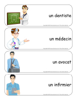 Étiquettes-mots géants-Métier de papa Étiquettes-mots géants-Métier de papa