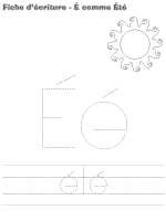 Fiches d'écriture - E comme été Fiches d'écriture - E comme été