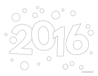 Image à colorier-Bonne année 2016 Image à colorier-Bonne année 2016