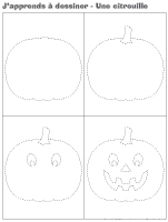 J'apprends à dessiner - Une citrouille J'apprends à dessiner - Une citrouille