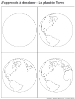 J'apprends à dessiner-La planète Terre J'apprends à dessiner-La planète Terre