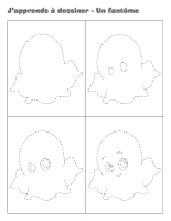 J'apprends à dessiner-Un fantôme-2 J'apprends à dessiner-Un fantôme-2