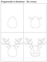 J'apprends à dessiner-Un renne J'apprends à dessiner-Un renne