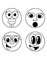 Mod&egrave;le visage rigolos