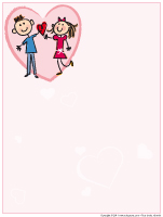 Papier à lettre-La St-Valentin Papier à lettre-La St-Valentin