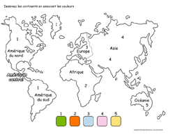 Fiche d&rsquo;activit&eacute; - les continents