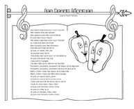 Chanson Les beaux l&eacute;gumes