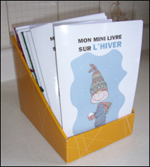 Du rangement pour notre collection de mini livres de pré-lecture