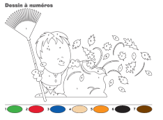 Ouvrir – dessin automne à numéros