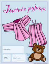 Calendrier perp&eacute;tuel - journ&eacute;e pyjama