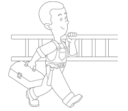 Ouvrir images à colorier sur le thème- La construction
