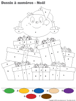 dessin Noël à numéros dessin Noël à numéros