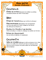 Menu Halloween