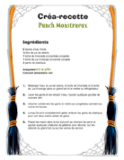 Ouvrir créa-recette- punch monstrueux