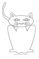 Mod&egrave;le chat Halloween