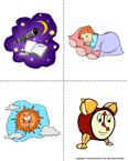 Activit&eacute;s lever et coucher - La nuit et le jour