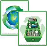 Jeu d'images pour enfants sur le recyclage
