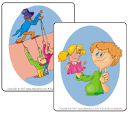 Jeu d'images Le th&eacute;&acirc;tre et les marionnettes