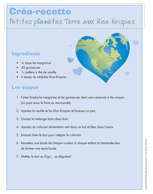 Ouvrir créa-recette-Petites planètes Terre aux Rice Krispies