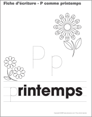 Ouvrir fiche d&rsquo;&eacute;criture- P comme printemps