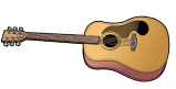 Je gratte la guitare
