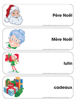 Ouvrir &eacute;tiquettes-mots g&eacute;ants-No&euml;l