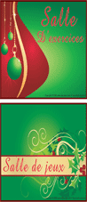 Affiche identification des salles - No&euml;l