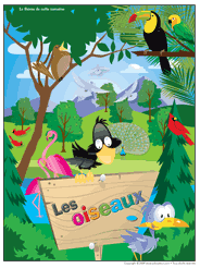 Affiche th&eacute;matique - Les oiseaux