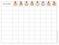 Cahier de pointage olympique