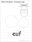 Ouvrir fiches d&rsquo;&eacute;criture &ndash; O comme oeuf